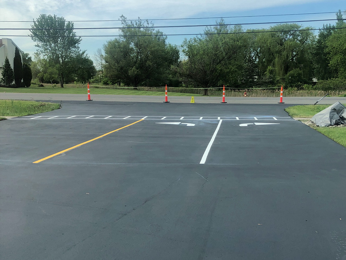 asphalt striping, parking lot striping, pavement striping