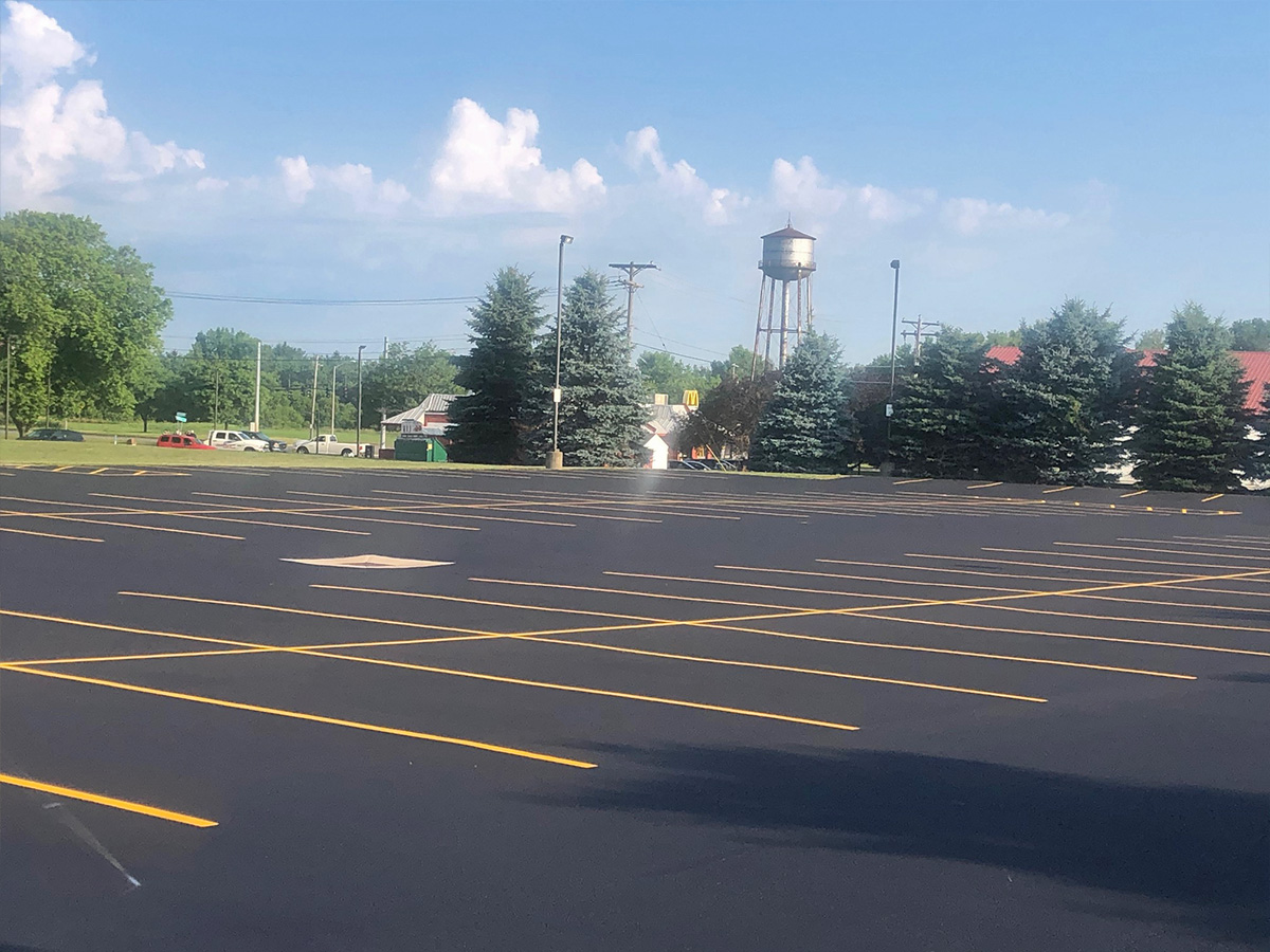 asphalt striping, parking lot striping, pavement striping