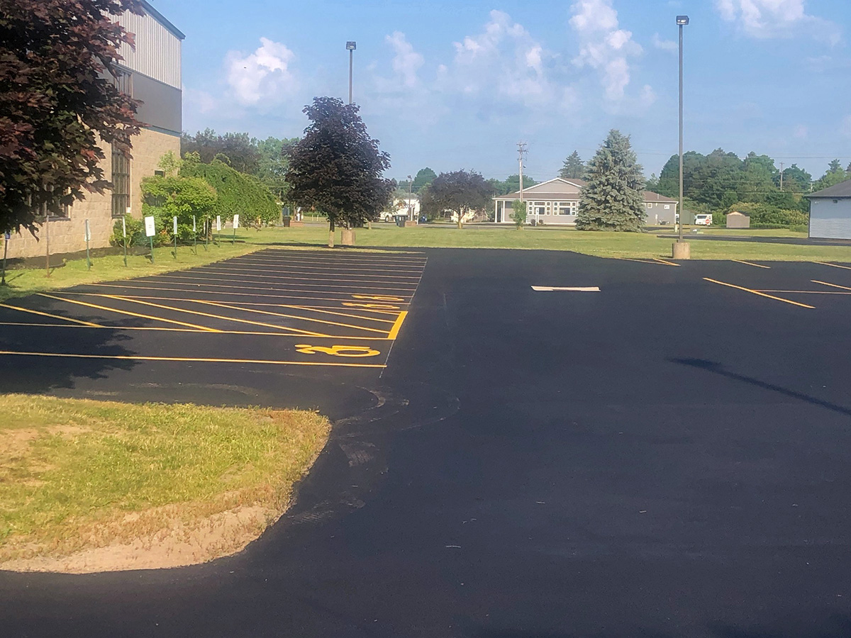 asphalt striping, parking lot striping, pavement striping